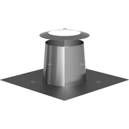 Przejście przez dach płaski stal nierdzewna z kołnierzem fi250mm