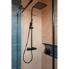 Zestaw natryskowy przesuwny KFA Armatura LOGON PREMIUM czarny, wąż 1500 mm, z deszczownicą