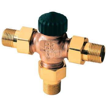 Zawór trójdrogowy rozdzielający DN15 brąz