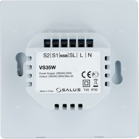 Regulator temperatury SALUS VS35W, montaż podtynkowy