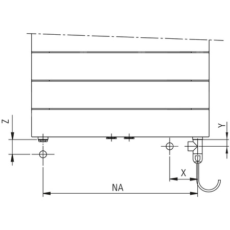 Grzejnik dekoracyjny Kermi TABEO1757x101x500mm, QN 917,GLS,podłączenie środkowe