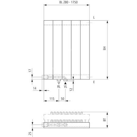 Grzejnik płytowy typ 22 KERMI V-HVV wym. 2200 x 700 mm, kolor biały, moc 3178 W