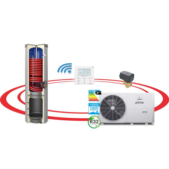 Pakiet - Pompa ciepła powietrzna powietrze-woda monoblok GALMET PRIMA 10kW 230V + Zasobnik buforowy kombinowany SG(K) 250/135