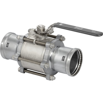 Zawór kulowy VIEGA 42758XL, PN16 DN 80 zw x zw, uchwyt: dźwignia