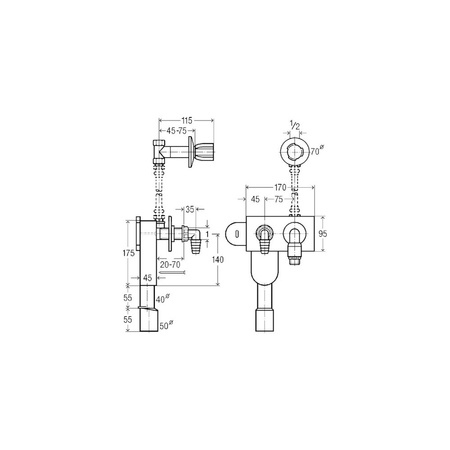 Syfon przeznaczenie: wbudowanie w ścianę, wąż odprowadzający wodę z pralki lub zmywarki do naczyń, tworzywo sztuczne, nr wzoru 5635.2 DN: 40/50