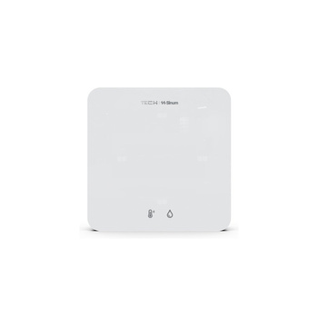 Przewodowy czujnik temperatury, wilgotności biały, model C-S1m, komunikacja przewodowa Sinum SBUS