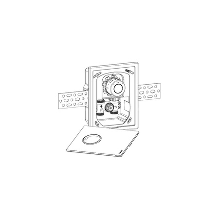 Multibox F z głowicą F,  pokrywa oraz głowica termostatyczna biała RAL 9016