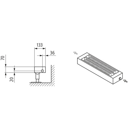 Konwektor Kermi Konvektor Typ32 BH70x133x800mm QN474, weiß, 6bar, m. Abd, AB 12