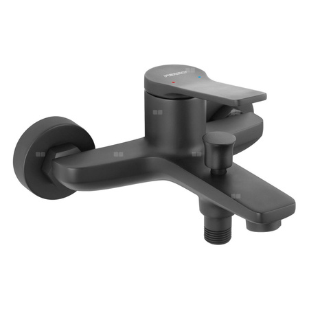 Bateria wannowa FERRO STRATOS BLACK, kolor czarny, montaż bez natrysku