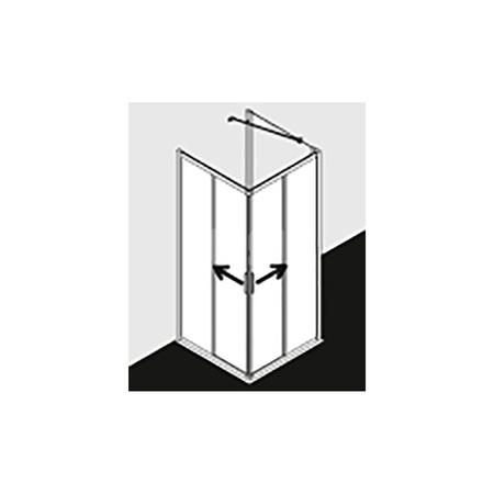 Kermi Wejście naroż CADA XS E2R 1100x 2000 1075-1100 SWS ESG Clean