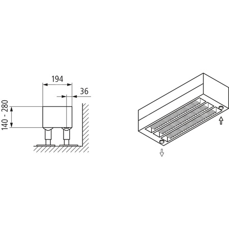 Konwektor Kermi Konvektor Typ43 BH210x194x800mm QN1312,weiß,6bar,o. Abd.,AB Uni.