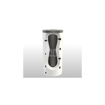 Zbiornik buforowy stojący ELEKTROMET WGJ-B pojemność 250 l z wężownicą, izolacja: pianka polistyrenowa, kolor: czarny