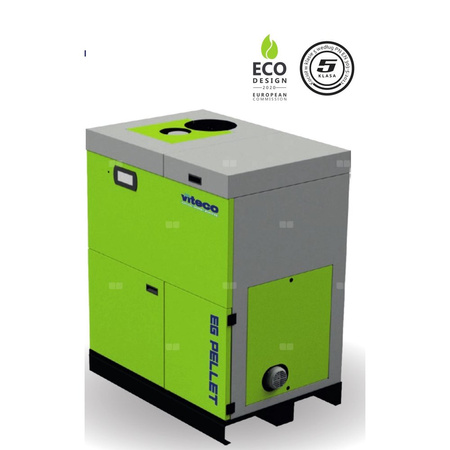 Kocioł na pellet VITECO EG PELLET L 10 kW z przyłączem c.o. z zasobnikiem o pojemności 170 l