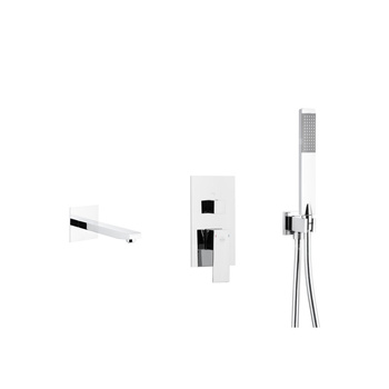 LOGON zestaw wannowy podtynkowy z baterią 3 funkcyjną, chrom