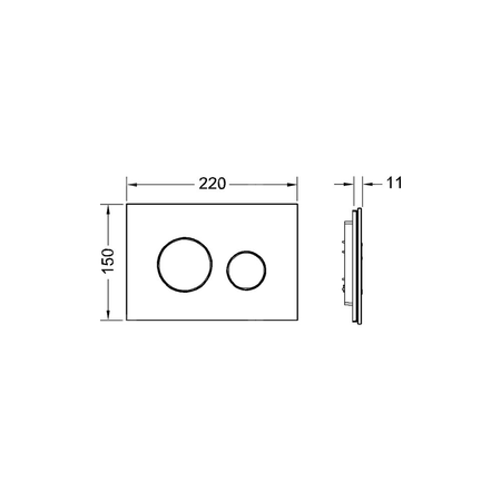 Przycisk spłukujący do stelaża (Mechaniczny) TECE loop szkło, kolor czarny