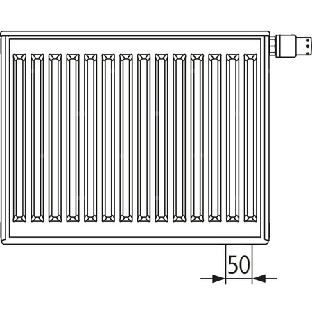 Grzejnik płytowy typ 33 KERMI X2 Profil-V, lewy, z osłonami wym. 750 x 900 mm, kolor biały, moc 2381 W