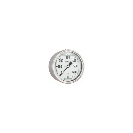 Manometr z rurką Bourdona AFRISO RF glicerynowy 0/1000 bar G1/2B ekscentryczne fi 100 mm, kl. 1,0%