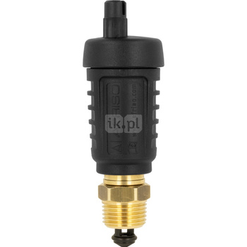 Odpowietrznik automatyczny pionowy, hybrydowy PrimoVent G3/8'' z Aquastop i zaworem stopowym, R1/2''