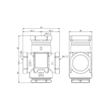 Zawór bezpieczeństwa AFRISO ATV 554 mosiądz GW x GW 1 1/4''