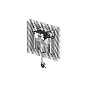 Spłuczka podtynkowaTECETECE, 1077 x 440 x 80 mm, uruchamiana od przodu, z kolanem odpływowym 250mm