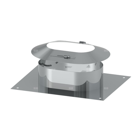 Króciec dylatacyjny z kołnierzem JEREMIAS OV/FU0825 stal nierdzewna fi 120x195 mm