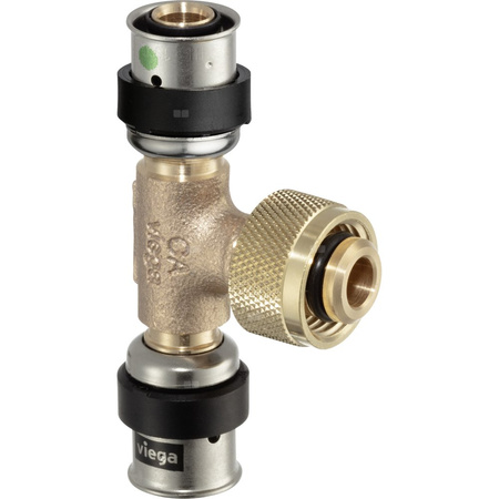 Trójnik VIEGA 67188 brąz 16 mm x 1/2'' x 16 mm (mz x zz x mz)