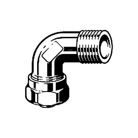Dwuzłącze 45' VIEGA 2014 dwuczęściowe, brąz / brąz, 1/2'' x 16 mm (gw x gz)