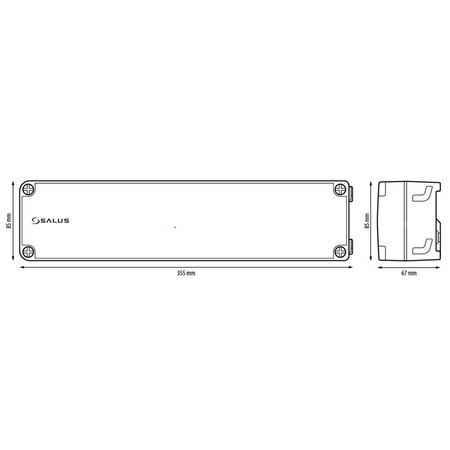 SALUS StartPack Premium RF - zestaw bezprzewodowego sterowania ogrzewaniem podłogowym z zarządzaniem przez Internet: KL08RF230V,  UG800, 4 x SQ610RF