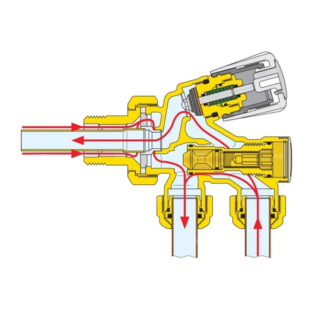 Zawór grzejnikowy przystosowany do montażu głowicy termostatycznej lub siłownika elektrotermicznego 1" lewe