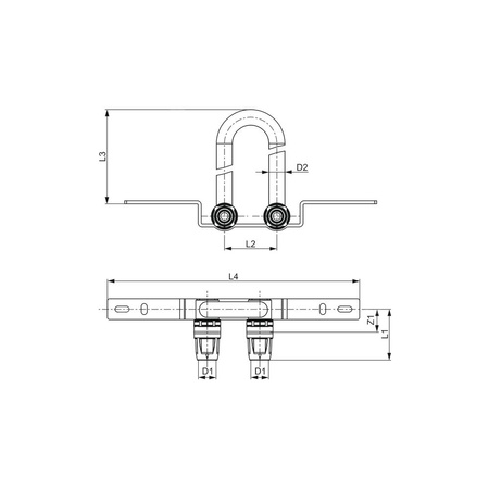 TECElogo - Garnitur montażowy do zespołów VK ze ściany 16 mm