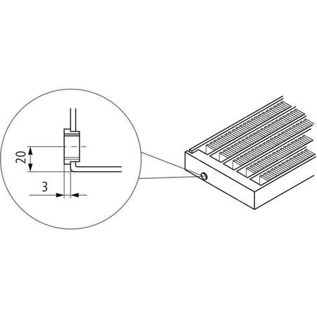 Konwektor Kermi V-Konvektor Typ32 BH70x133x4800mm QN2846, weiß, 6 bar, m. Abd., Vent. re