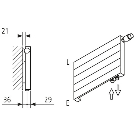 Grzejnik płytowy typ 10 KERMI V-HHV wym. 630 x 4600 mm, kolor biały, moc 3036 W