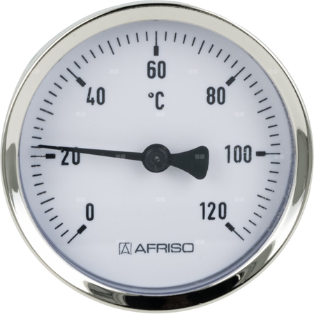 Termometr bimetaliczny AFRISO BiTh fi 80 mm 0…120'C tuleja 100 mm połączenie ax