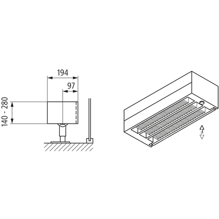 Konwektor Kermi Kon m. Str. Typ33 BH280x194x800mm QN1264,weiß,6bar, m. Abd., AB Uni.