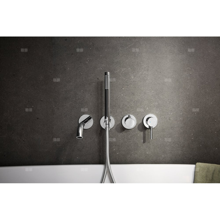 MOZA CHROM zestaw wannowy podtynkowy z baterią 3-otworową 2-funkcyjną