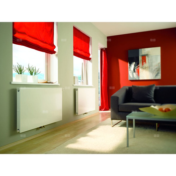 Grzejnik płytowy typ 33 KERMI X2 Plan-Vplus, lewy, z osłoną wym. 905 x 705 mm, kolor biały, moc 2107 W