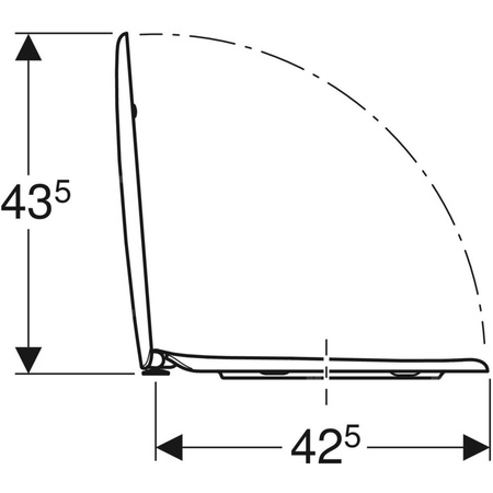 Deska sedesowa Koło Solo, mocowanie od dołu, wysokość 5 cm: Wolne opadanie=Tak, Zawiasy wypinane=Nie, Materiał zawiasów=Metal, Biały / Błyszczący