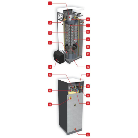 DELTA PRO S 55 Kocioł c.o./c.w.u., 56 kW