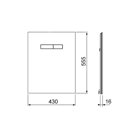 TECElux - górne obudowy szklane z ręcznym mechanizmem uruchamiającym, szkło czarne