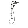 SQUERTO LUX BLACK zestaw natryskowy z deszczownią, czarny