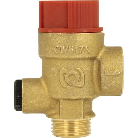 Zawór przelewowy AFRISO MS z wyjściem na manometr mosiądz 2 bar GZ x GW 1/2'' x 3/4''