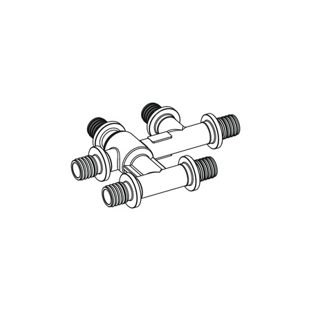 Trójnik TECE flex mosiądz niklowany 20 x 16 x 20 GZ