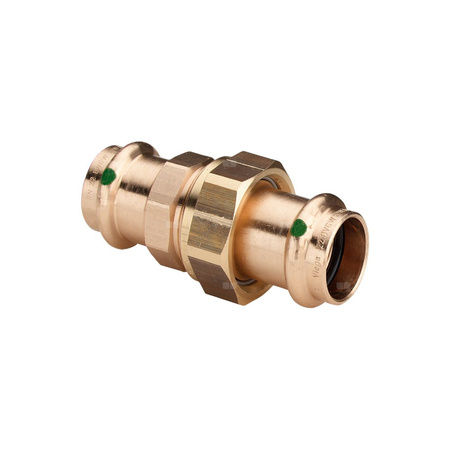 Złącze Sanpress VIEGA 2260 jednoczęściowy, brąz (stan surowy) / brąz (stan surowy), 12 mm (mz x mz), 65 mm z uszczelką