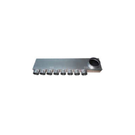 Rozdzielacz TopFlex Metal kątowy jednorzędowy uniwersalny z izolacją wewnętrzną, L DN160/przyłącza 8 x DN75
