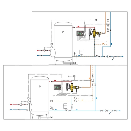 LEGIOMIX Elektroniczny zawór mieszający z programowalną dezynfekcją termiczną i dezynfekcją kontrolną - 24 V, 2"