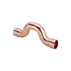 Łuk VIEGA 95085 jednoczęściowy, Cu / Cu, 18 mm, 22 mm x 18 mm x 22 mm (lw x gw), 128 mm, (głębokość: 115 mm) z uszczelką