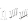 Ściana grzewcza Kermi Heizwand HHN Typ20 BH490x72x3000mm QN2520, weiß, 6bar, o. Abd, AB 12