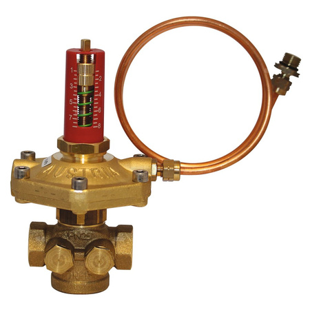 Regulator ciśnienia różnicowego HERZ 60 kPa, mosiądz DN 15, zakres przepł. 25…60 kPa