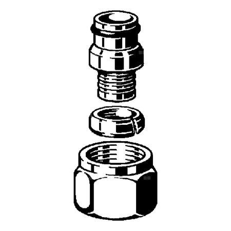 Dwuzłącze przyłączeniowa VIEGA 2019 trzyczęściowy, brąz / brąz, 16 mm (pz x gw)