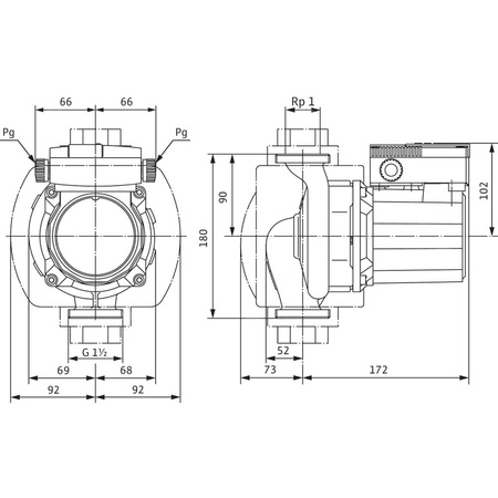 Pompa obiegowa WILO TOP-Z 25/10 EM PN16, 2900 obr/min 1 x 230 V 50 Hz, PN 16/16bar
